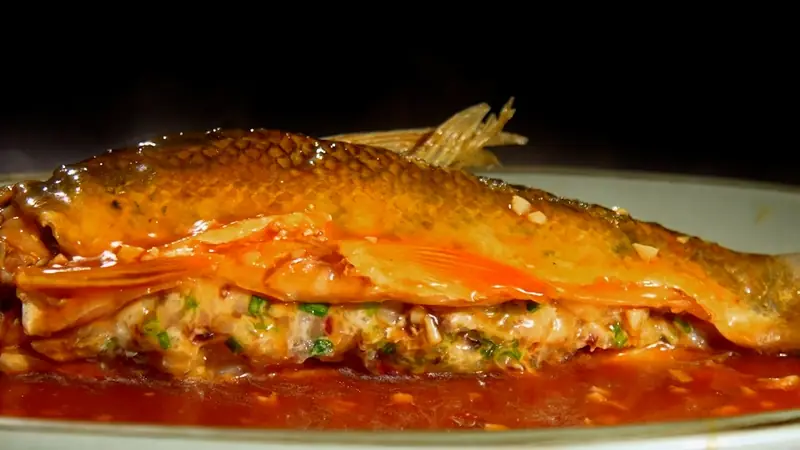 Home-Style Stuffed Mud Carp (家乡酿鲮鱼) — dish photograph