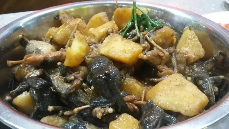 Forest Frog Stewed with Potatoes (林蛙炖土豆) — dish photograph