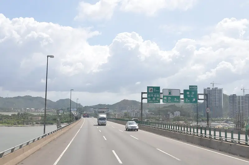 Nansha District (南沙区) — representative view · 广州南沙区高速道路