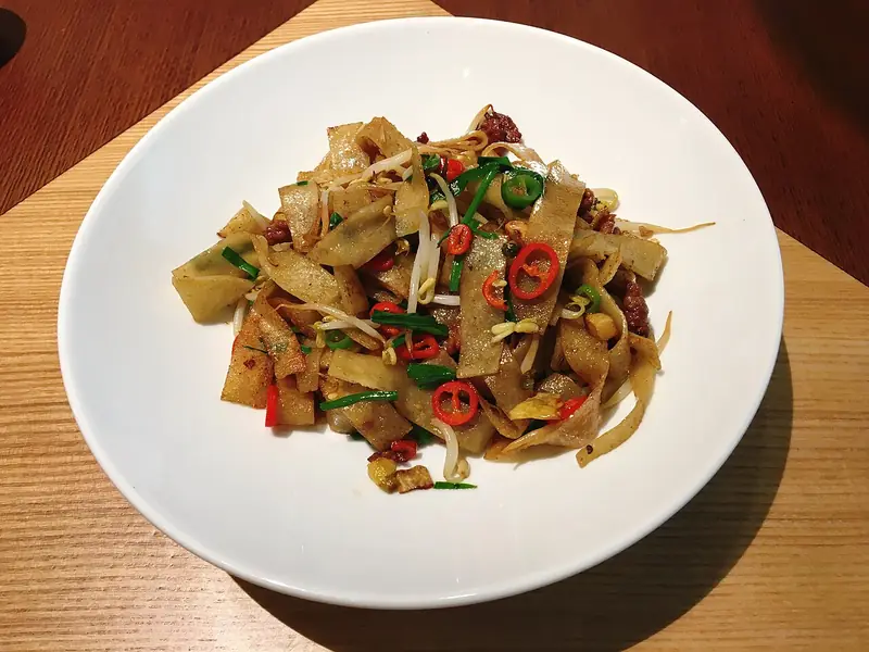 Bean-and-Rice Noodle Strips (豆丝) — dish photograph