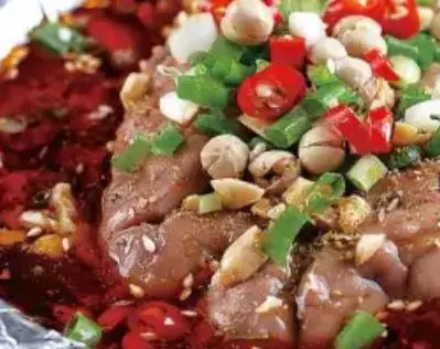 Wanzhou Grilled Pork Brain (万州烤脑花) — dish photograph