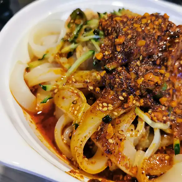 Cold Steamed Noodle Sheets (酿皮子) — dish photograph