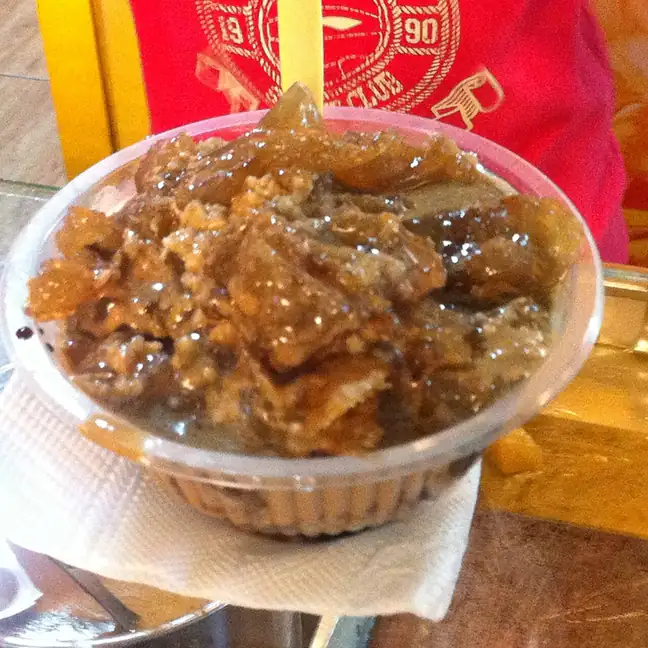 Pan-Fried Starch Jelly (焖子) — dish photograph