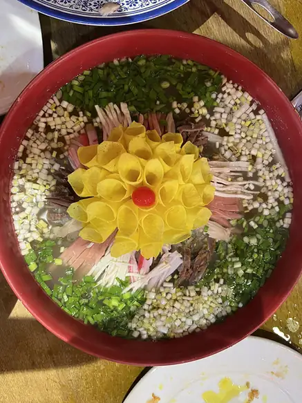 Peony Mock Bird's Nest Soup (牡丹燕菜) — dish photograph