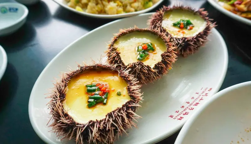Sea Urchin Steamed Egg (海胆蒸蛋) — dish photograph