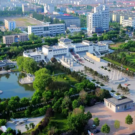Laoting County (乐亭县) — representative view · 城区建筑与绿地航拍
