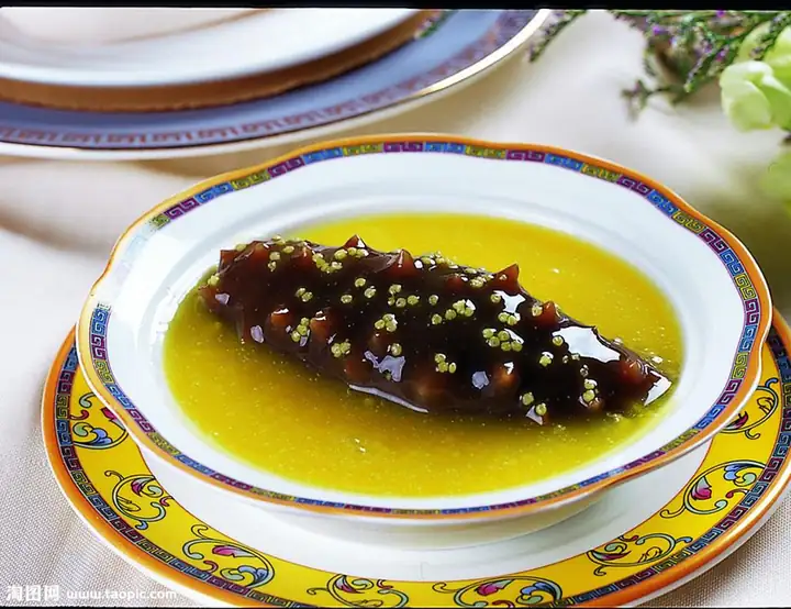 Sea Cucumber Stewed with Millet (小米炖辽参) — dish photograph