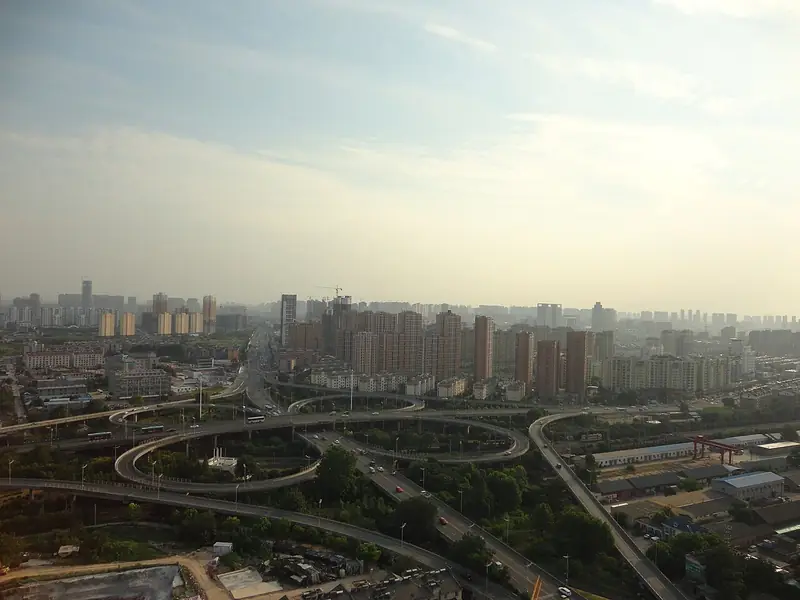 Bengshan District (蚌山区) — representative view · 蚌山区解放路立交桥