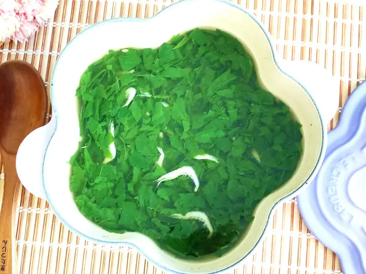 Jute Leaf Soup (麻薏汤) — dish photograph