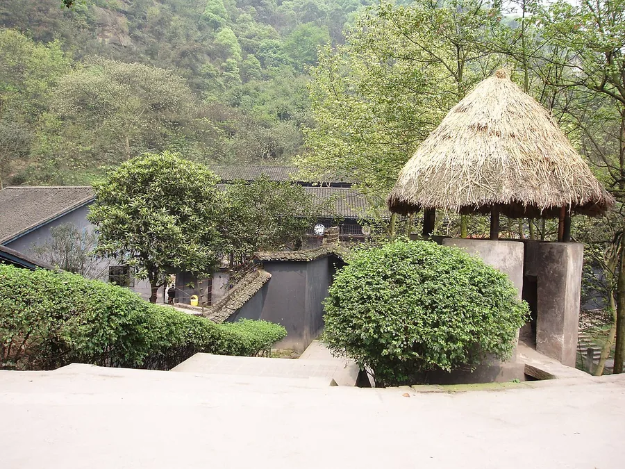 Guard post and enclosure at the Zhazidong former prison site in Chongqing, April 2006.
