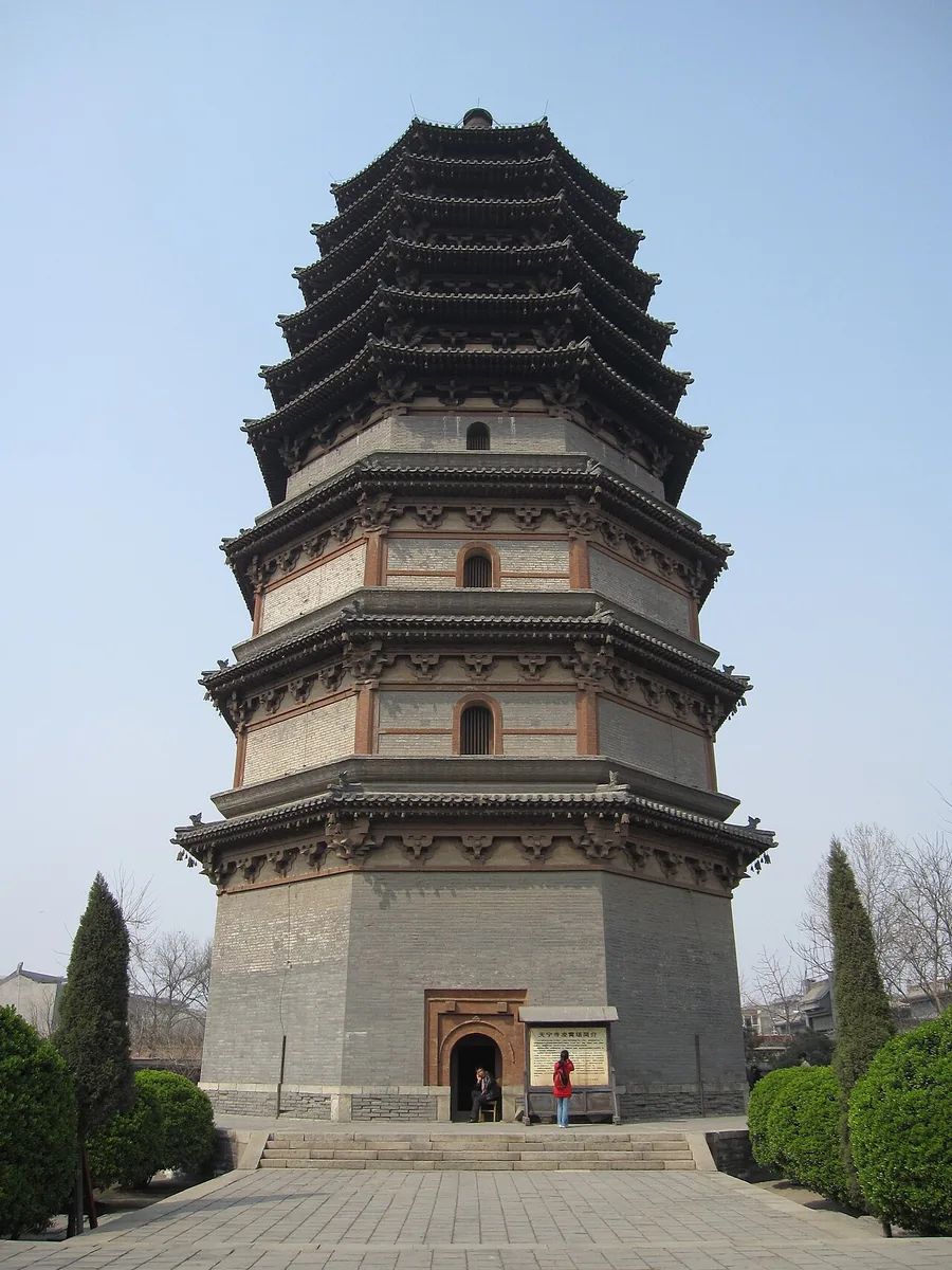 Lingxiao Pagoda at Tianning Temple in Zhengding, Hebei; 4 April 2009.