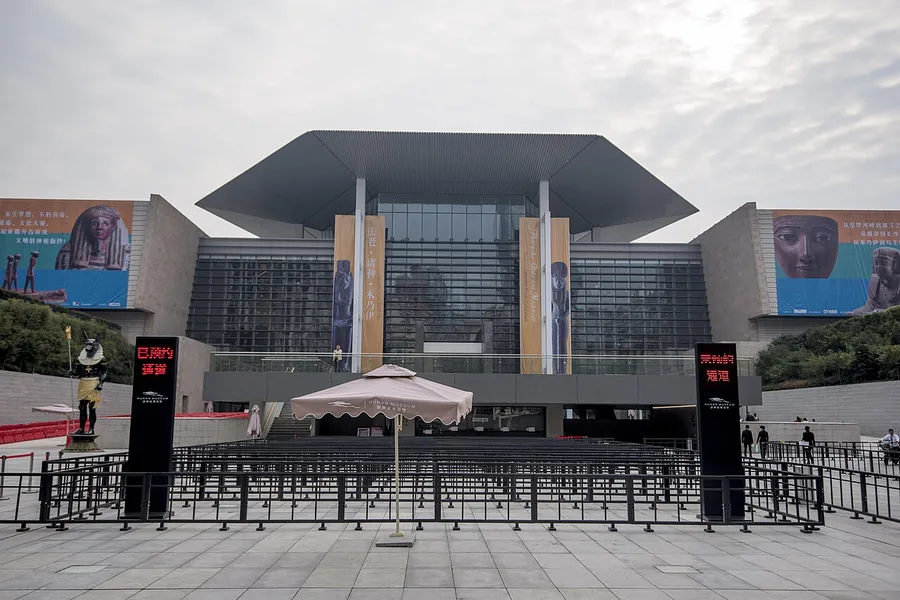 Entrance to the new Hunan Museum building in Changsha, September 2018.