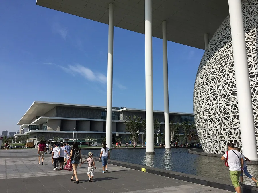 Exterior of Liaoning Provincial Museum at its Hunnan campus in Shenyang, August 2015.