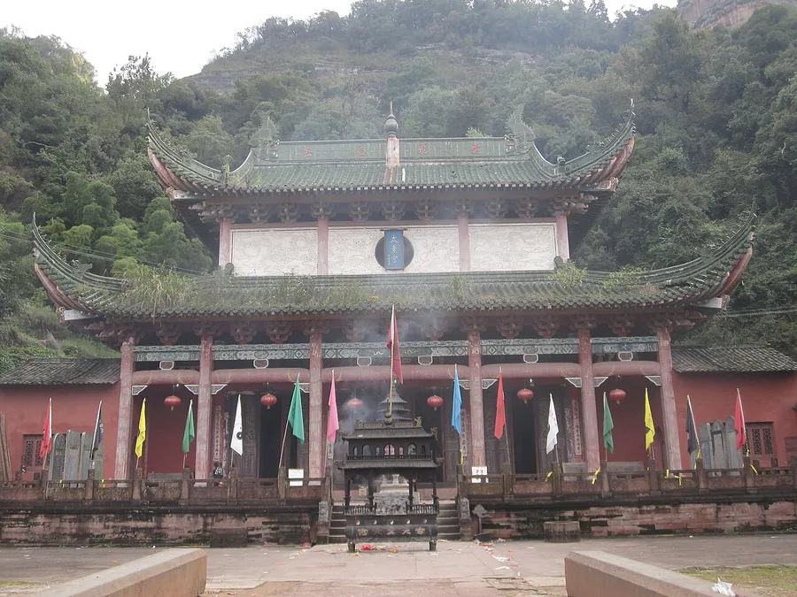 A Daoist temple building on Mount Qiyun, Anhui. Photographed on 20 November 2010.