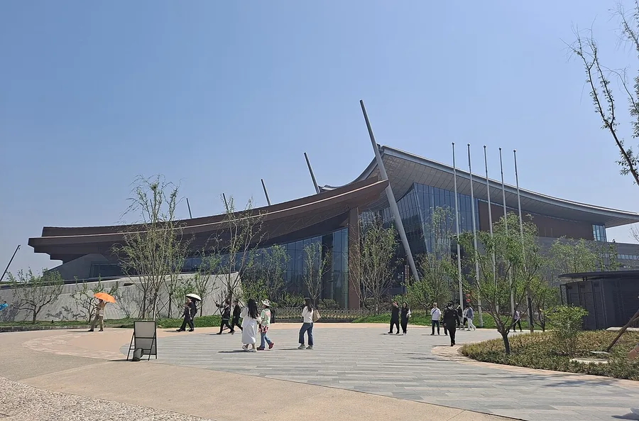 The exterior of the Beijing Grand Canal Museum in Tongzhou, photographed in May 2024.