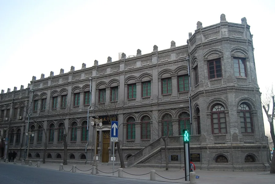 The historic Qing postal administration building that houses Tianjin Postal Museum, viewed from the street. Photographed on 20 December 2010.