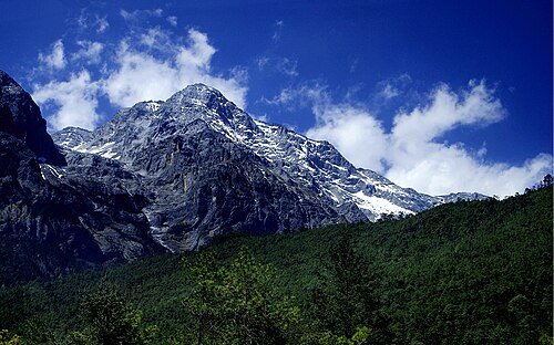 Jade Dragon Snow Mountain viewed from the Blue Moon Valley area.