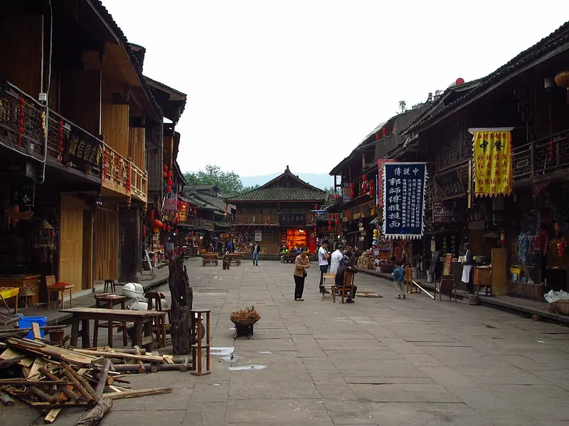 A street in Shangli Ancient Town.