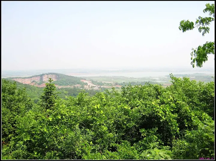 Wooded slopes seen from Zipeng Mountain in Feixi County, Anhui.