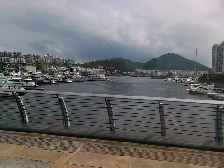 The waterfront and marina in Jiyang District, Sanya.