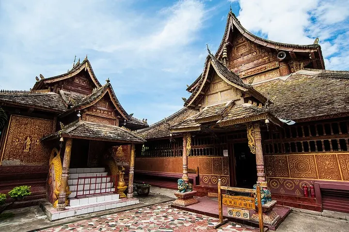 Man Chunman Buddhist Temple at the Dai Ethnic Garden in Xishuangbanna Dai Autonomous Prefecture.