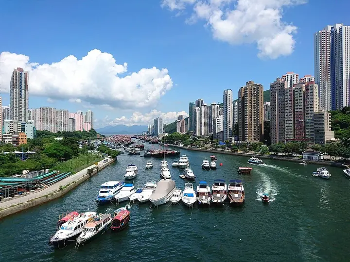 Aberdeen Harbour in Hong Kong's Southern District.