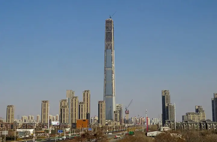 Goldin Finance 117 under construction in Xiqing District, Tianjin. Photo: 2018-02-10 14:29:05.