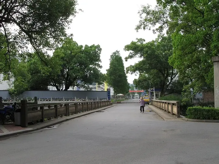 A tree-lined neighbourhood lane in Lusong District, Zhuzhou. Photo: Taken on 30 June 2011.
