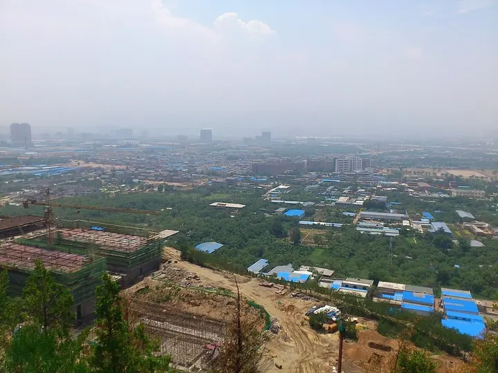 Anning District seen from Renshou Mountain in Lanzhou. Photo: 2012-08-01 12:50:34.