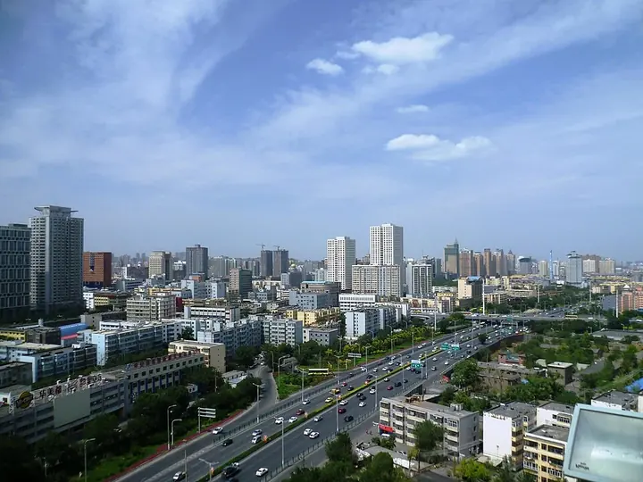 The Saybagh cityscape seen from Hongshan in Urumqi. Photo: 2017-08-05.