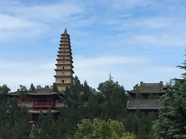 Pujiu Temple and its pagoda in Yongji