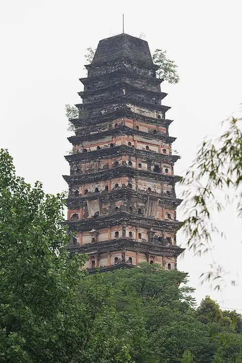 Sanjiang White Pagoda in Jingyan County, Sichuan.