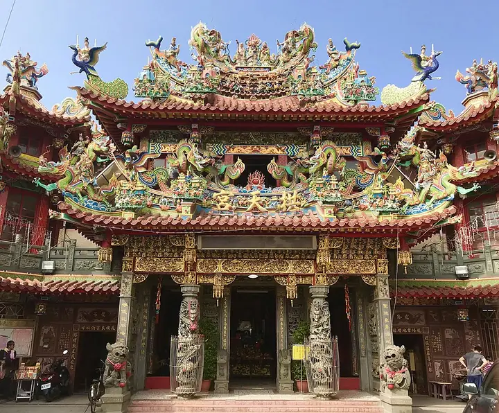 Front facade of Baishatun Gongtian Temple
