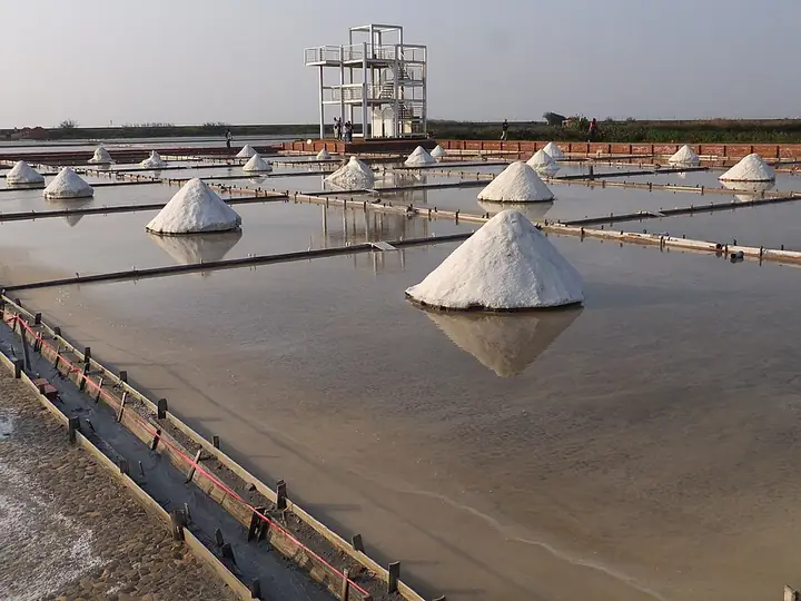 Jingzaijiao Tile Paved Salt Fields in Beimen, Tainan