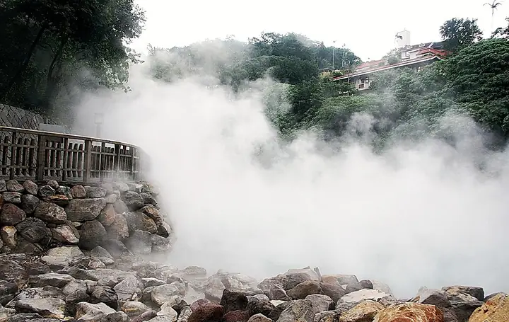 Steam over Thermal Valley in Beitou
