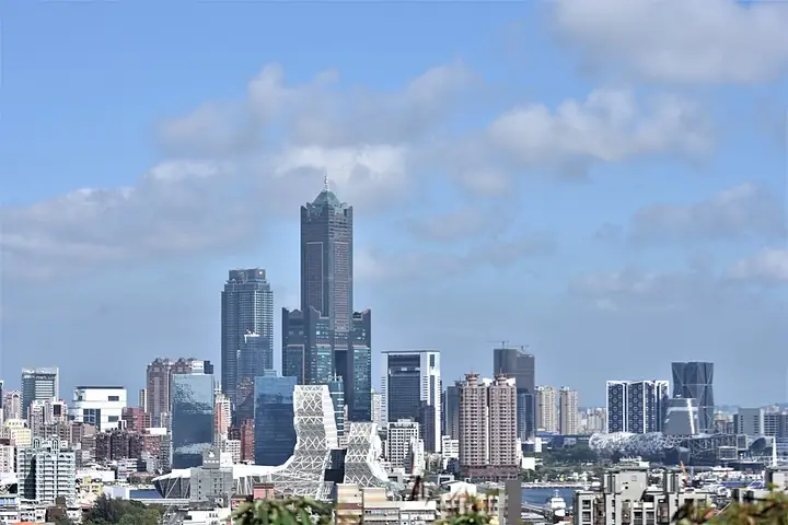 Kaohsiung skyline viewed from Shoushan
