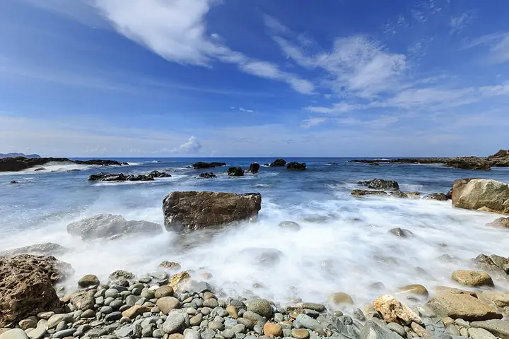 Rocky shoreline on Orchid Island