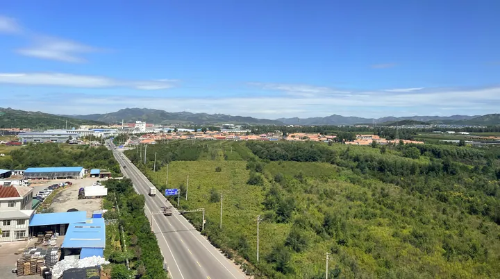 Valley view of Wolong Town, Pingquan