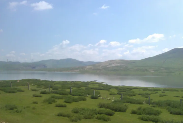 Grassland and lake landscape, Jarud Banner
