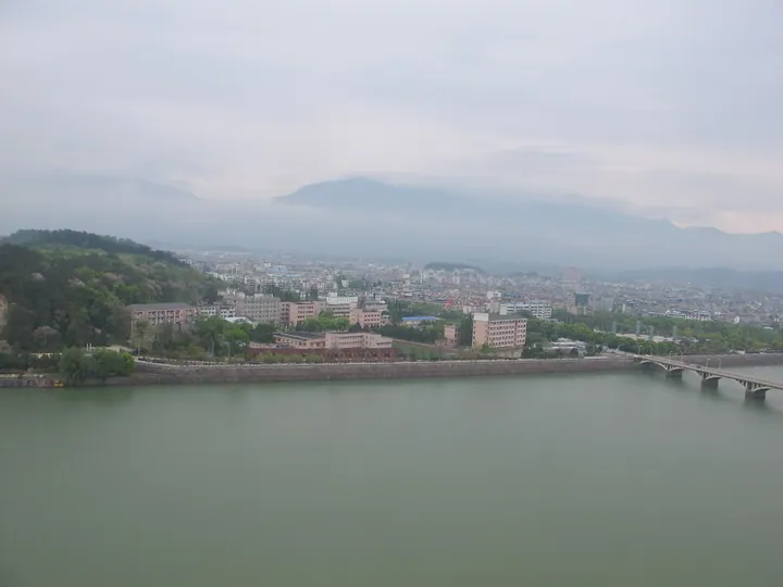 Riverside view of Songyang County town