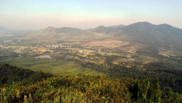Valley landscape view in Hanshan County