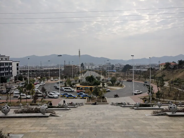 Longnan Railway Station square