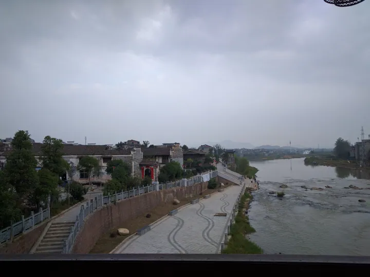 Riverside old town in Lichuan County