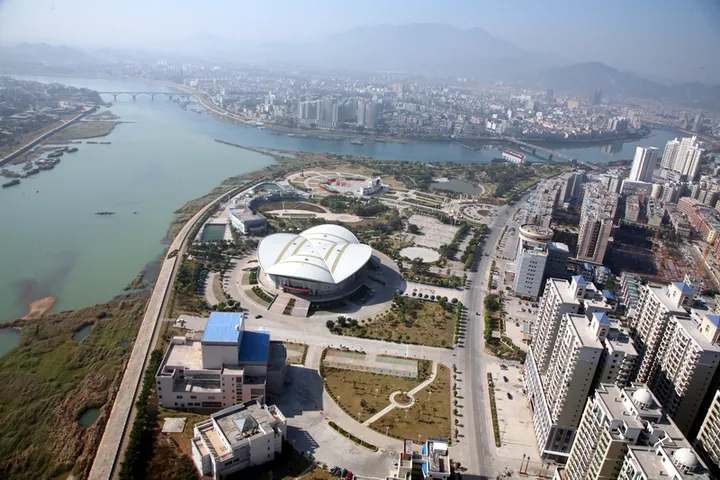 River confluence in Yuancheng District, Heyuan