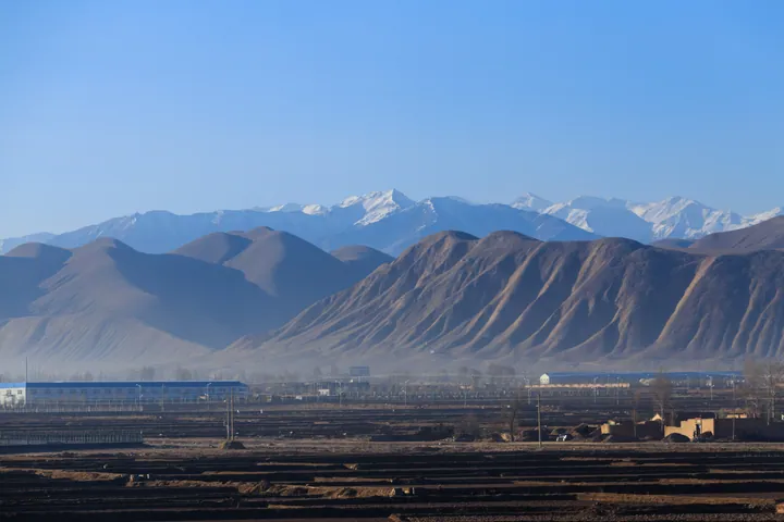 Mountains behind the seat of Gulang County