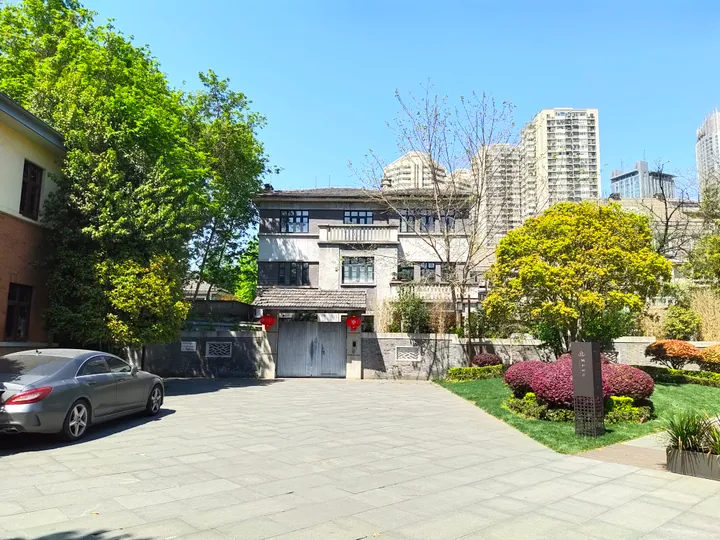 Two-story Republican-era villa with garden in the Yihe Road historic district, Nanjing