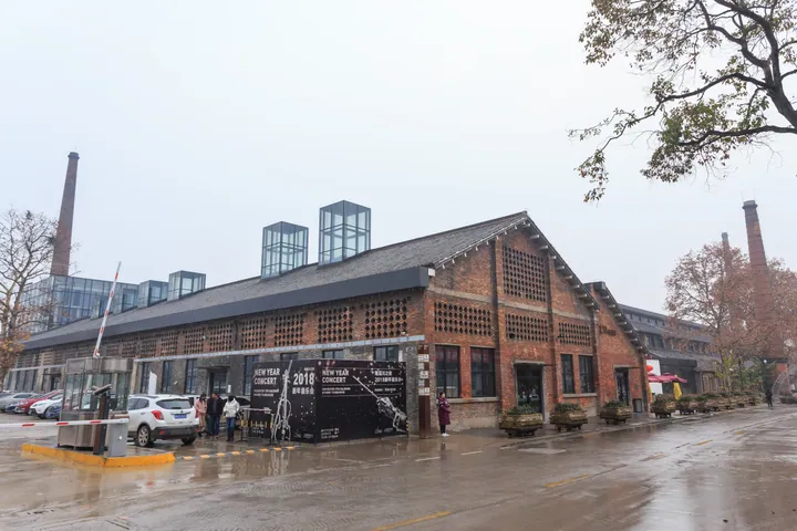 Historic brick factory building at Taoxichuan ceramic art district in Jingdezhen, Jiangxi