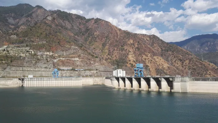 Ertan Dam and hydroelectric station on the Yalong River
