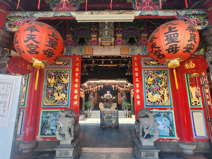 Ornate entrance of Fengtian Temple, a Mazu temple in Lunbei Township