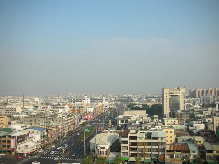 Panoramic cityscape of Fongshan District, Kaohsiung